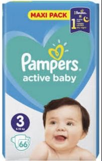 Pampers Active Baby 3 6-10кг 66бр.